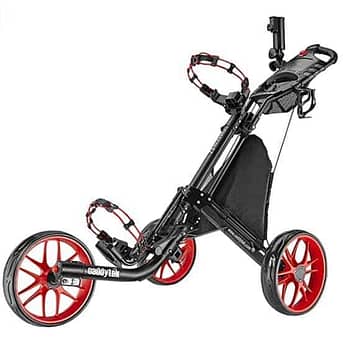 CADDYTEK-Easy-Folding-Golf-Cart-3-Wheel-Push-Cart-with-Storage-Bag-Dark-Gray