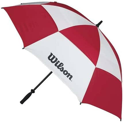 Wilson Resistant Umbrella Windproof Canopy Storm Proof, Plastic, Tour, Unisex Adult, White Red, Diameter 157 cm